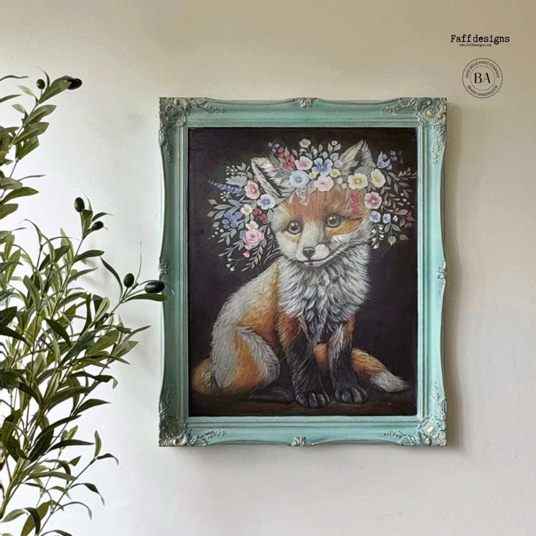 FLORAISON FOX | Rice Decoupage Paper | A3 – 11.7″ x 16.54″| For Furniture |
