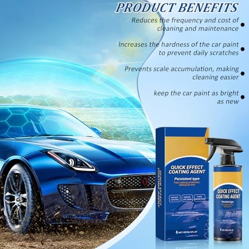 Car Quick Effect Coating Agent Spray, 3 in 1 High Protection Quick Car 4 fl oz