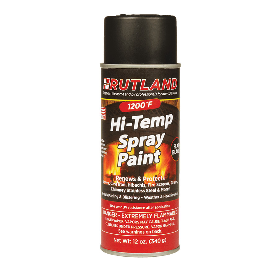 Rutland – 1200°F Hi-Temp Spray Paint – Flat Black