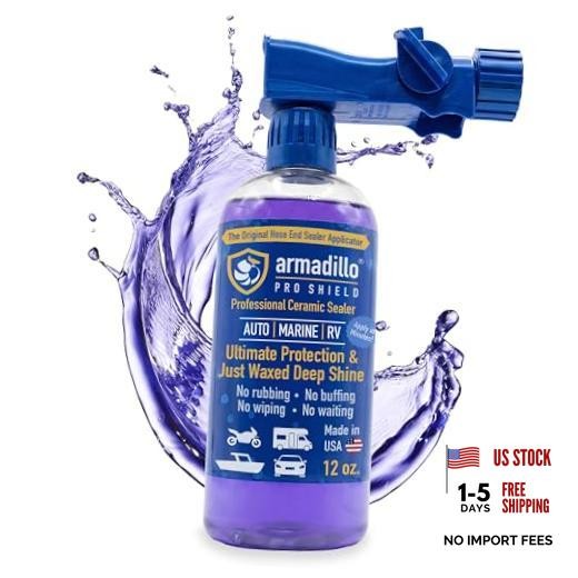 Professional Ceramic Coating for Cars, Motorcycles, 12 oz Hose-End Sprayer