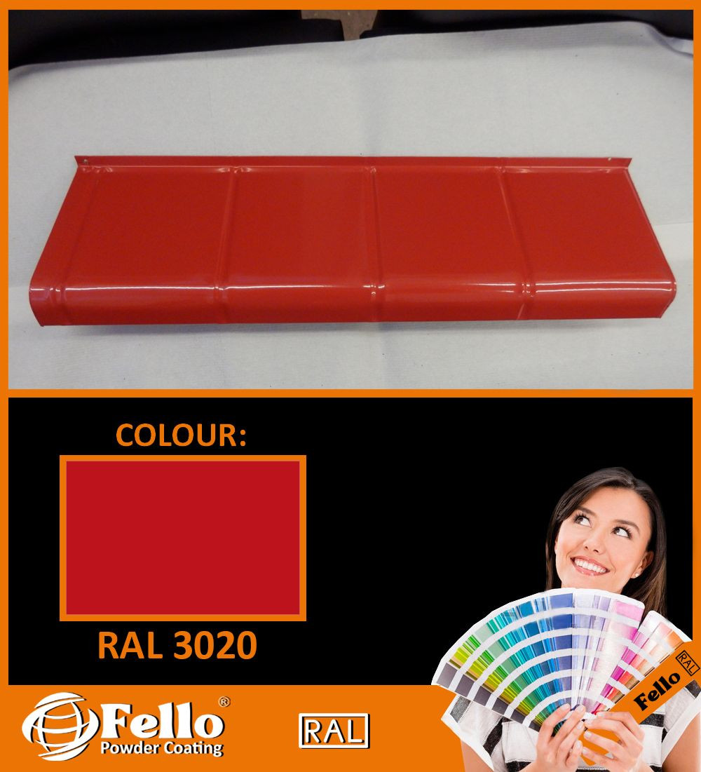 FELLO powder coating – RAL 3020 TRAFFIC RED 5KG POLYESTER