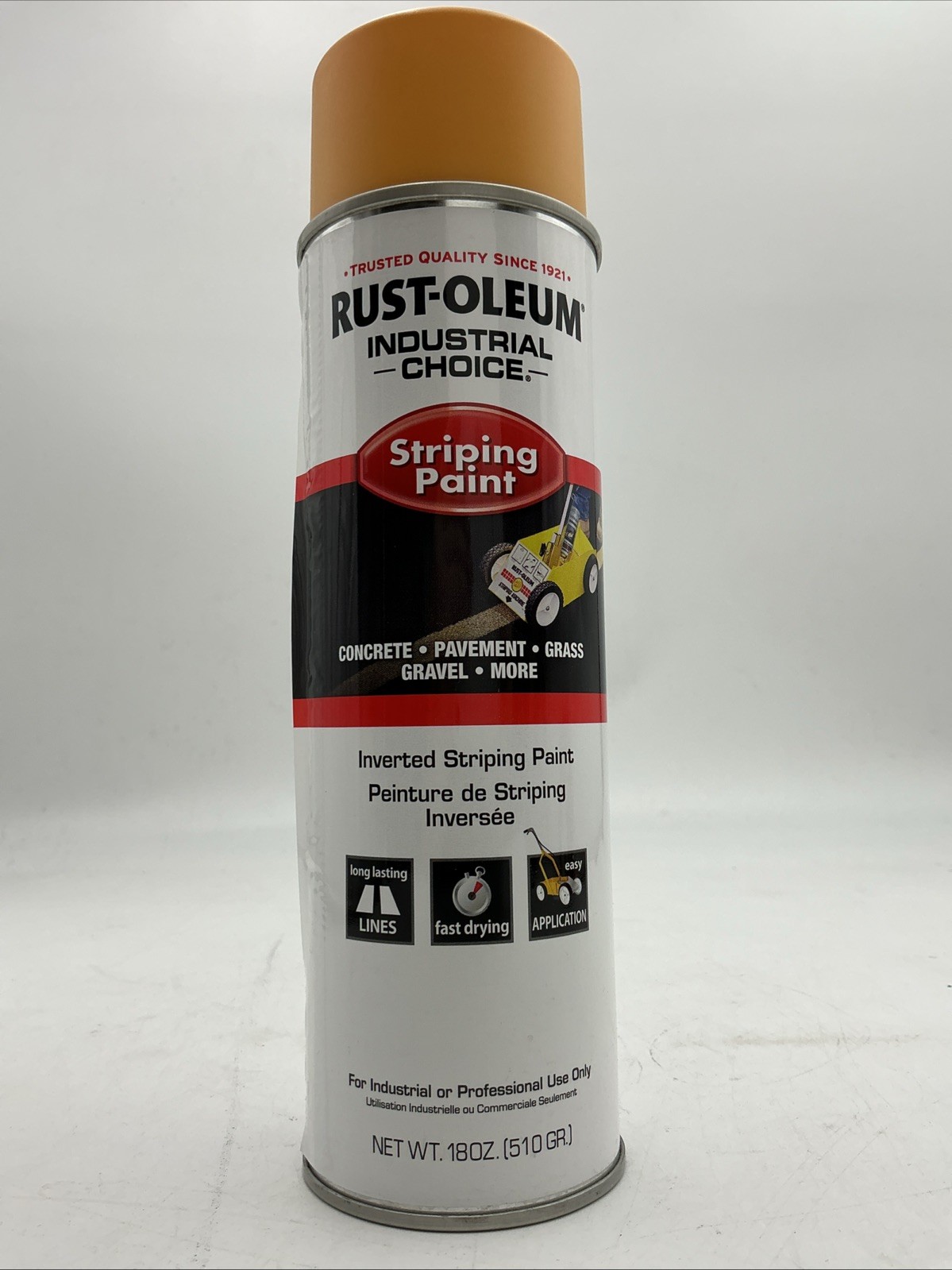6 Pack, Rust-Oleum 1648838V Industrial Choice Striping Paint, 18 Oz, Yellow