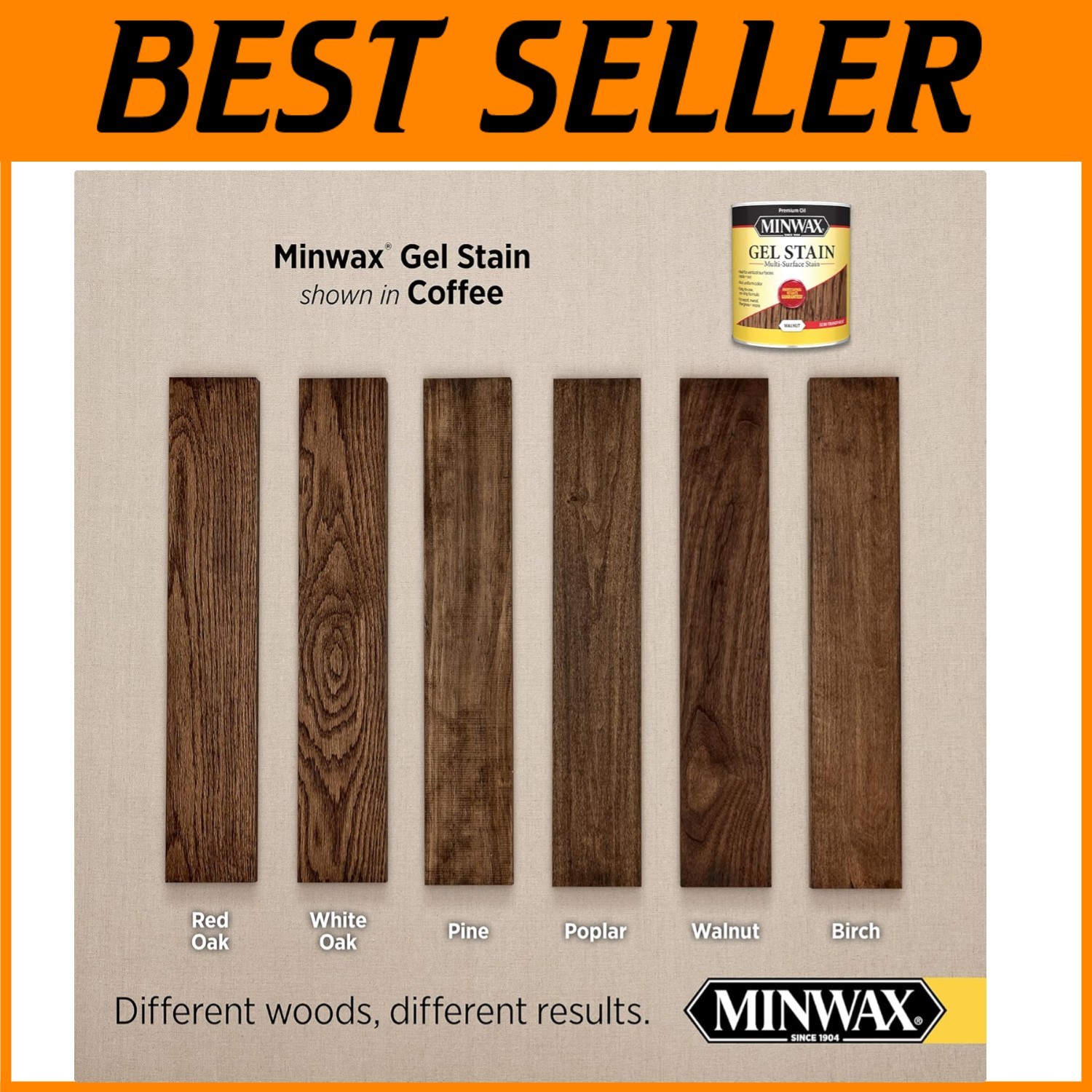 Coffee Gel Stain Quart – Interior Wood Finish