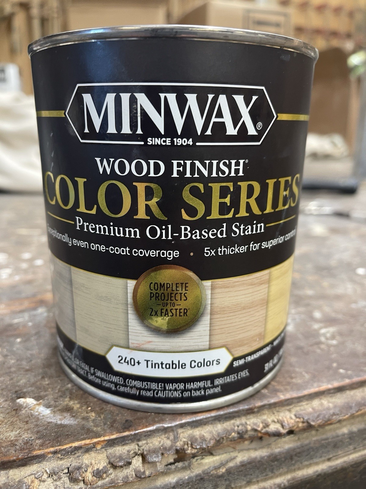 Minwax Color Series Stain for Interior Wood Surfaces Quart /Custom Dark Gray