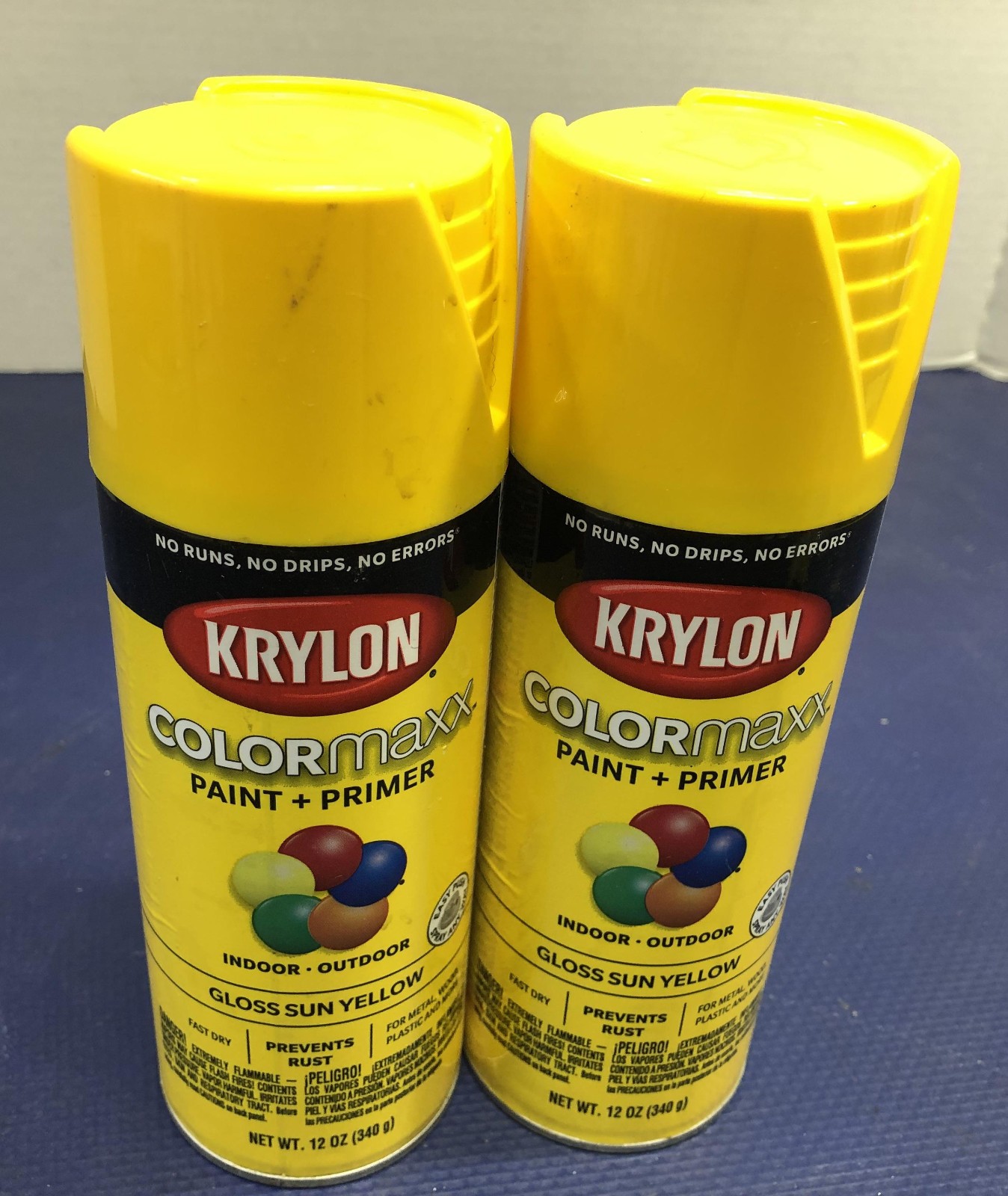 Krylon Colormaxx Spray Paint 12oz Cans X 2 – Gloss Sun Yellow 5541