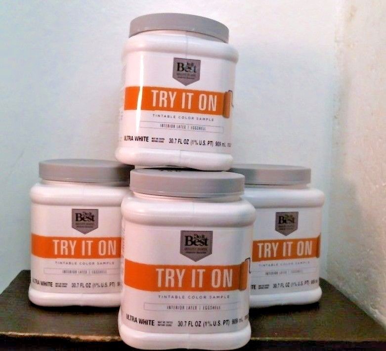 DoIt Best Ultra White Interior Latex Paint, Lot of 4, FREE SHIPPING