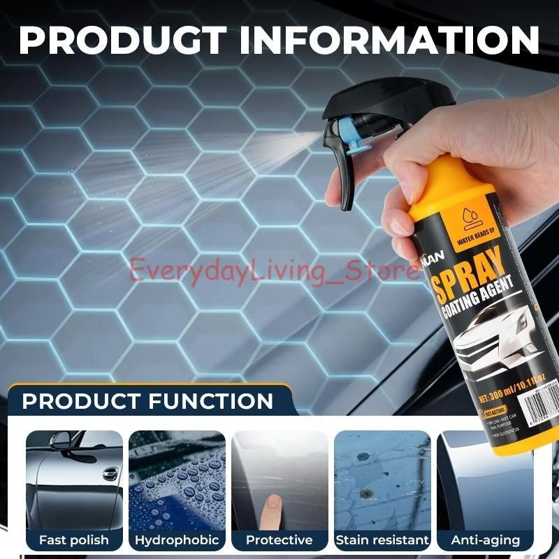 300ML Set Nuan Car Coating Spray |Protection Quick Car Wax Polish US Stock