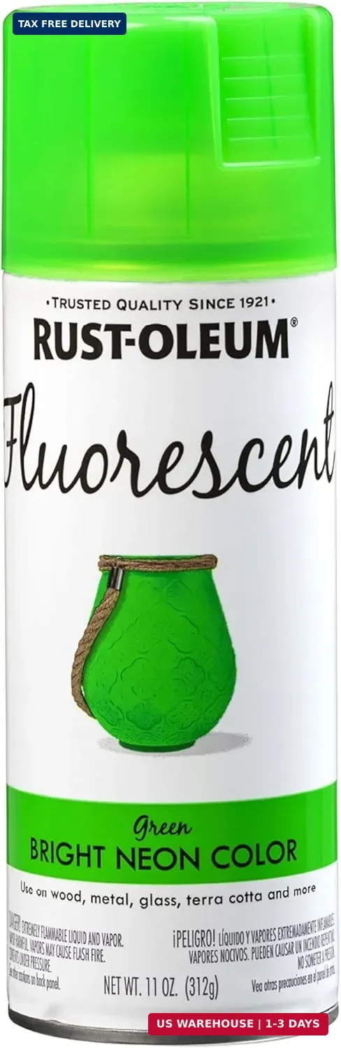 Rust-Oleum 342417 Specialty Fluorescent Spray Paint, 11 oz, Green