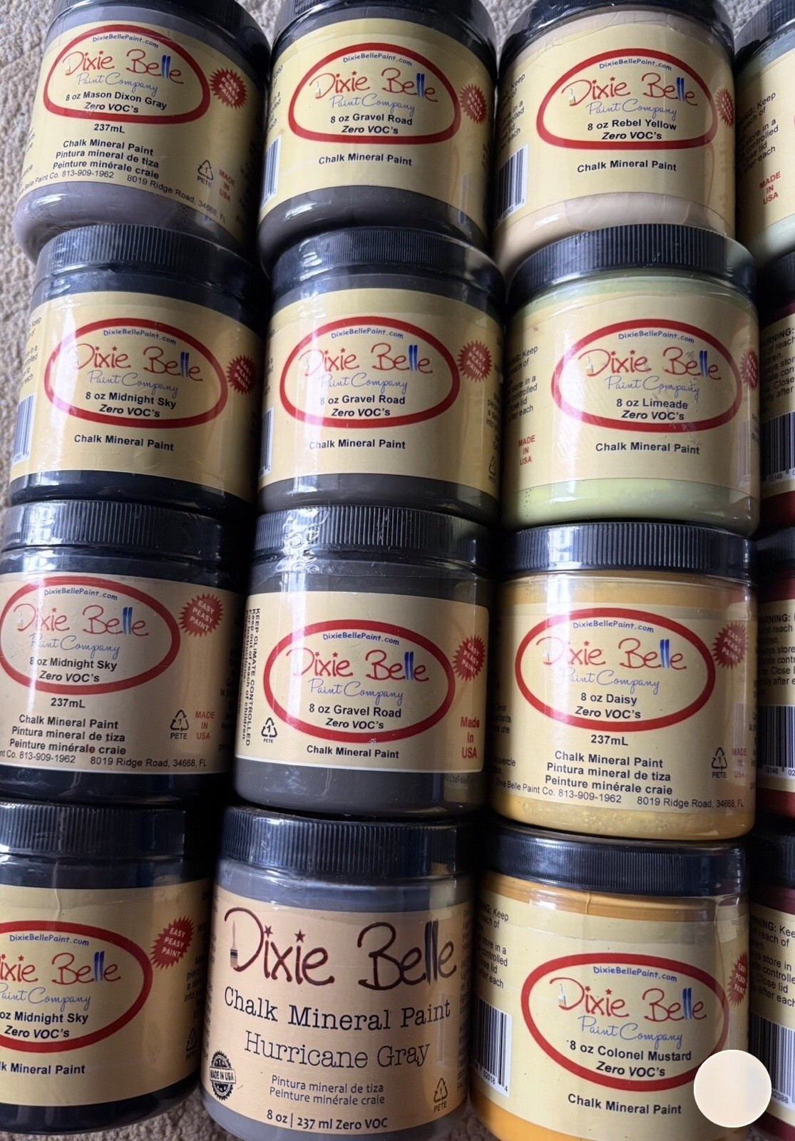 4 Jars Dixie Belle Paint Chalk Paint 8oz Choose from Colors in Description NEW
