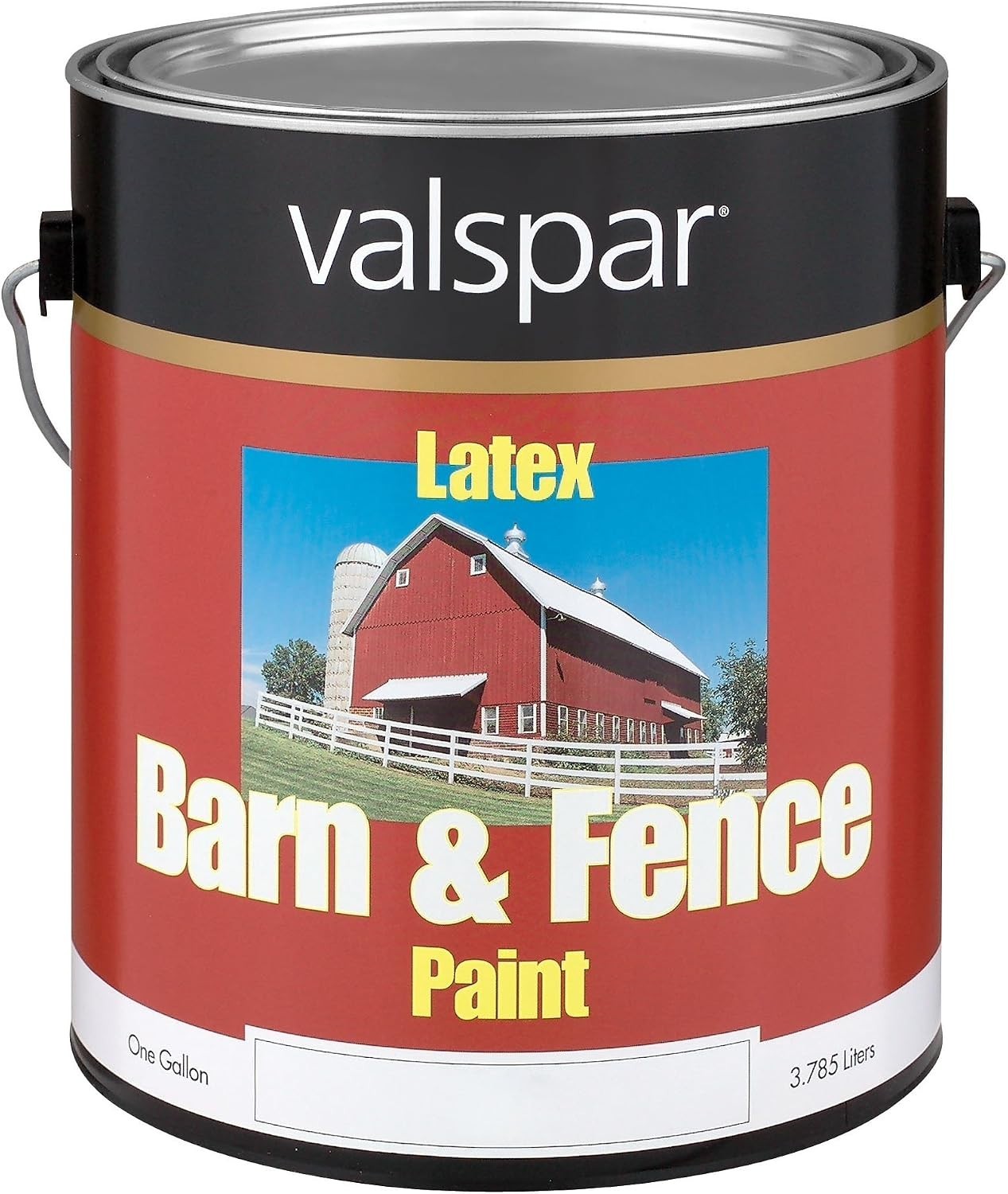 Fast Drying 1 Gallon Red Exterior Latex Paint – Ideal for Wood, Metal, & Masonry