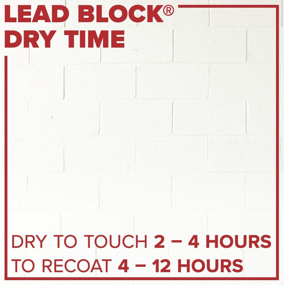 Lead Block, Lead Encapsulating Paint, Eggshell, White, 1 Gallon