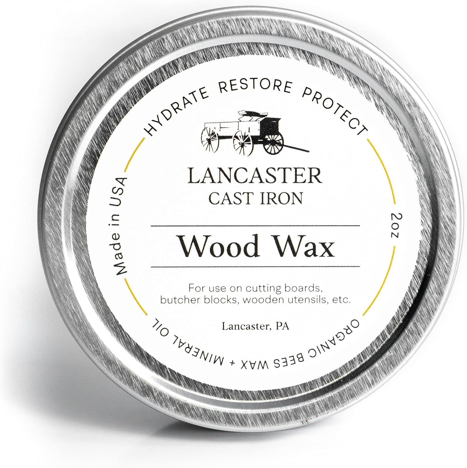 Wood Wax for Spoons, Cutting Boards, and Butcher Blocks – 2 oz Beeswax and…