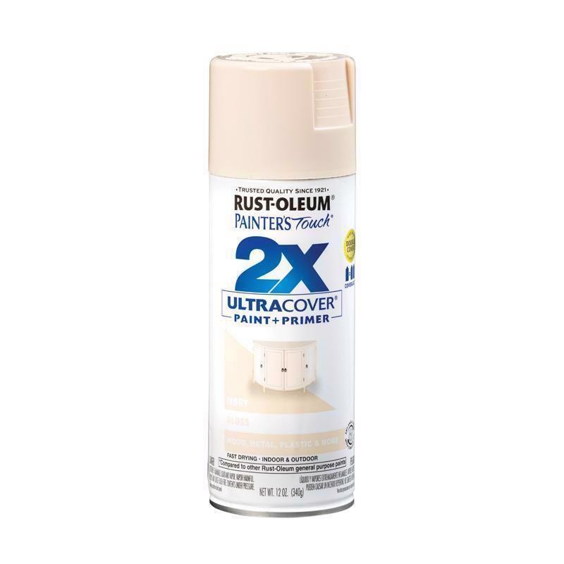 Rust-Oleum Painter’s Touch 2X Ultra Cover Gloss Ivory Spray Paint 12 oz