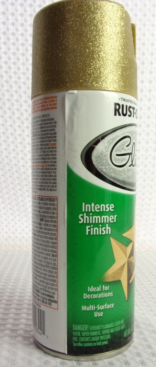 Rust-Oleum Specialty Glitter Intense Shimmer Gold Spray Paint 10.25Oz (2 pk) NEW
