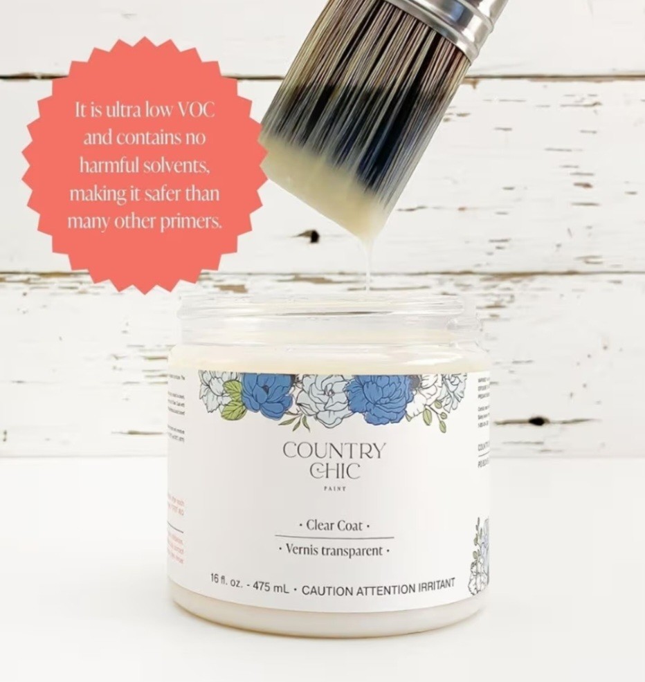 Clear Coat Pint (16Oz) – Eco-Friendly Clear Satin Sheen Top Coat for Chalk Style