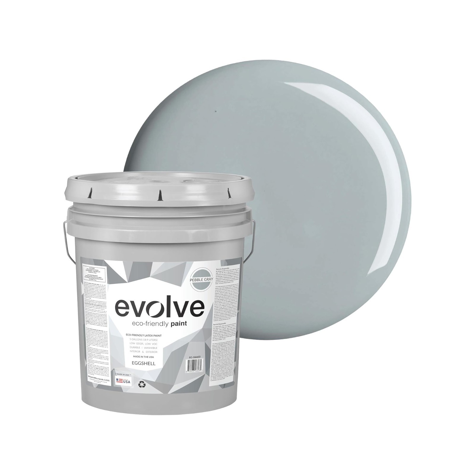 Evolve Paint & Primer: Interior & Exterior surfaces Pebble Gray 5gal