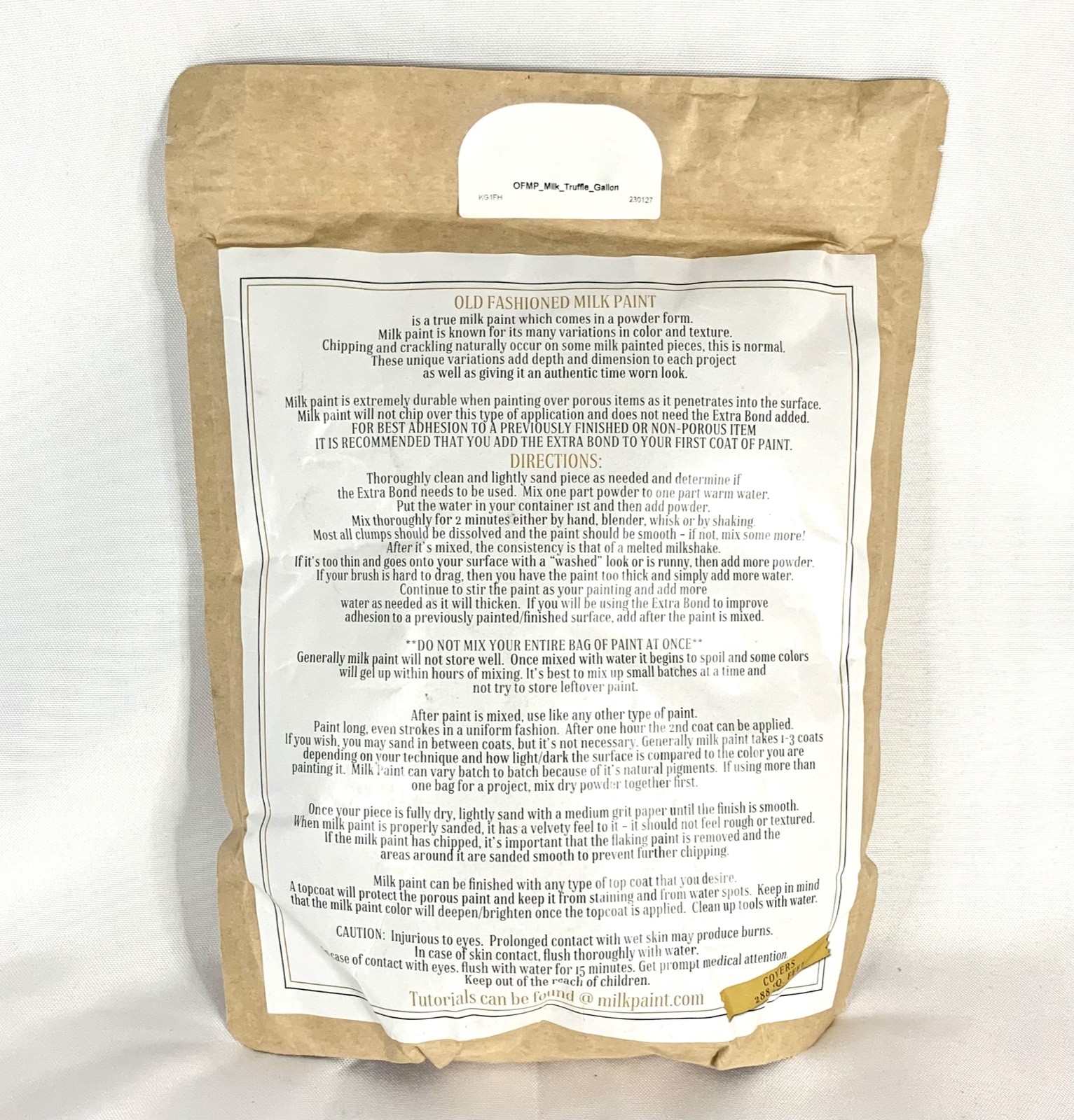 OLD FASHIONED MILK PAINT- *GALLON* -Color: TRUFFLE Beige– Packaged Powder – NEW!
