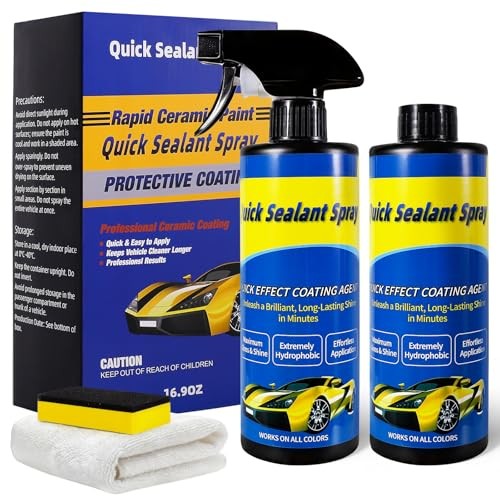2 Pcs Ceramic Coating for Cars: Quick Effect Coating 16.9 Fl Oz (Pack of 2)