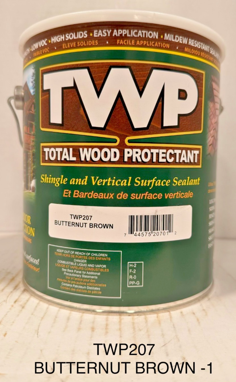 TWP 207 Butternut Brown Shake & Shingle Sealant – 1 Gallon DENTED CAN