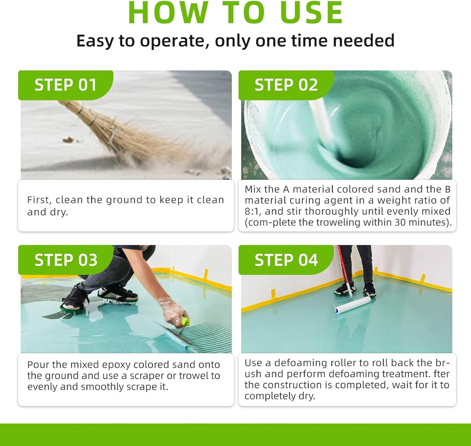 Epoxy Floor Paint High Gloss Marble Effect Quick Dry Wear Resistant Anti Slip
