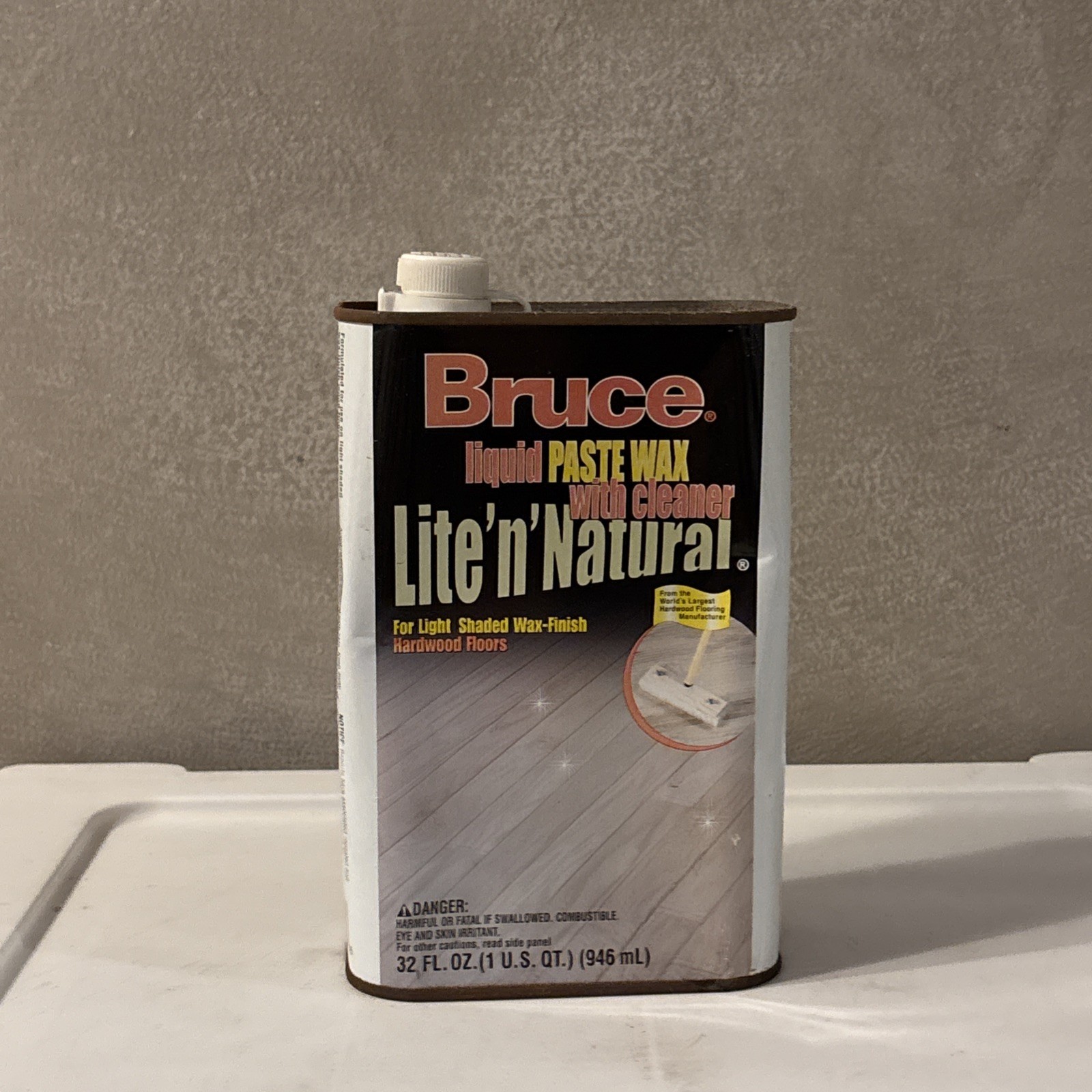 Bruce Lite ‘n’ Natural Liquid Paste Wax Cleaner Hardwood Floors 32 fl oz B