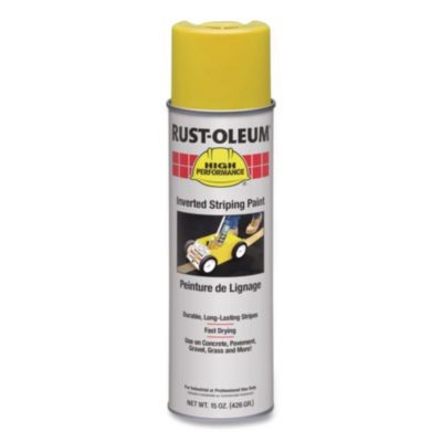 Rustoleum 2348838V Inverted Striping Paint Semi-Gloss Yellow 18 Oz