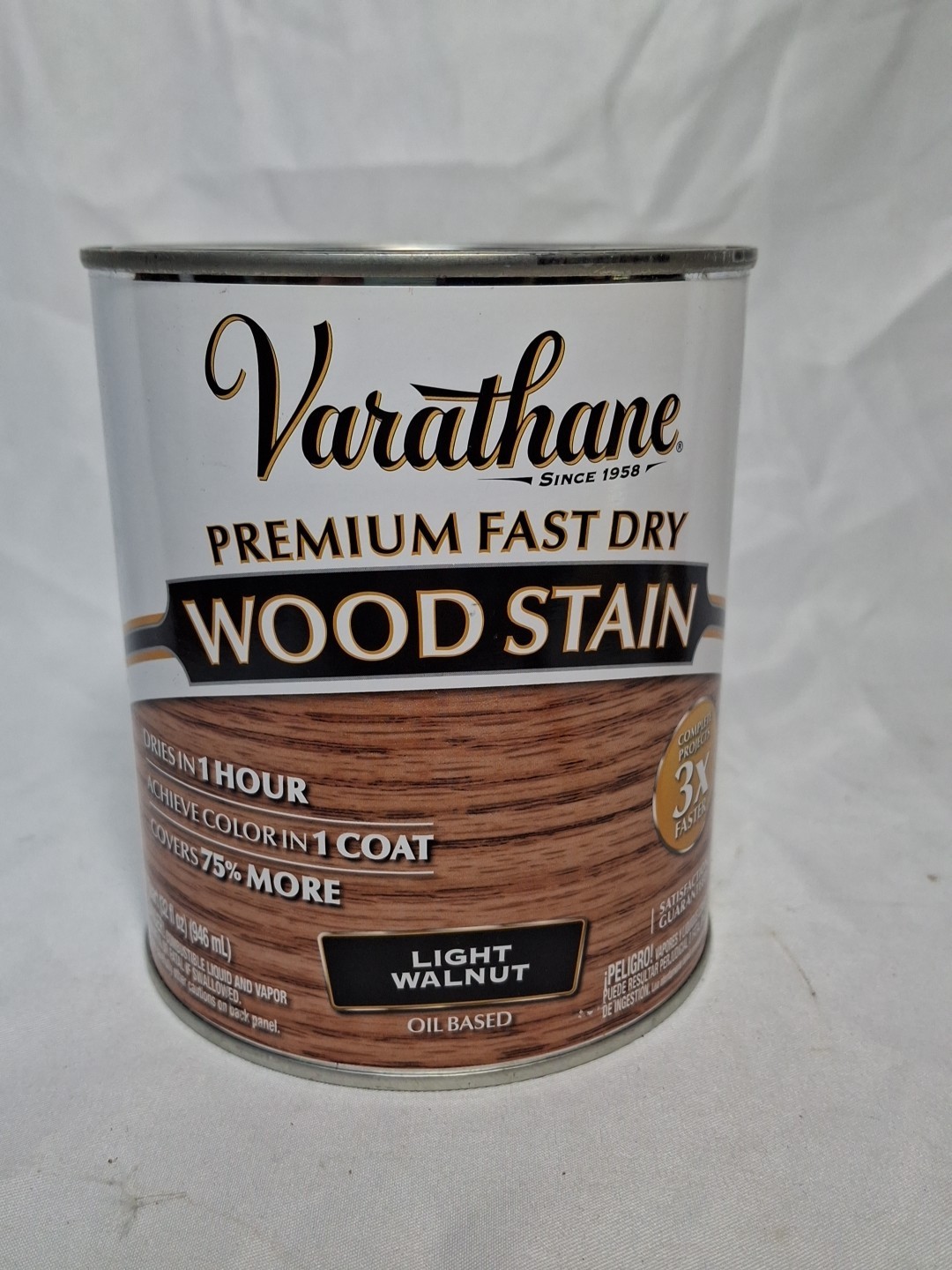 Light Walnut, Varathane Premium Fast Dry Wood Stain-262015, 1 Quart, 32 fl oz