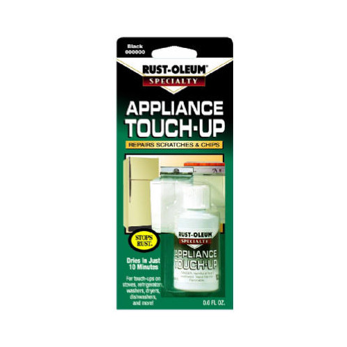 Rust-Oleum 213174 Appliance Touch Up Paint, Black, .6 oz. – Quantity 6