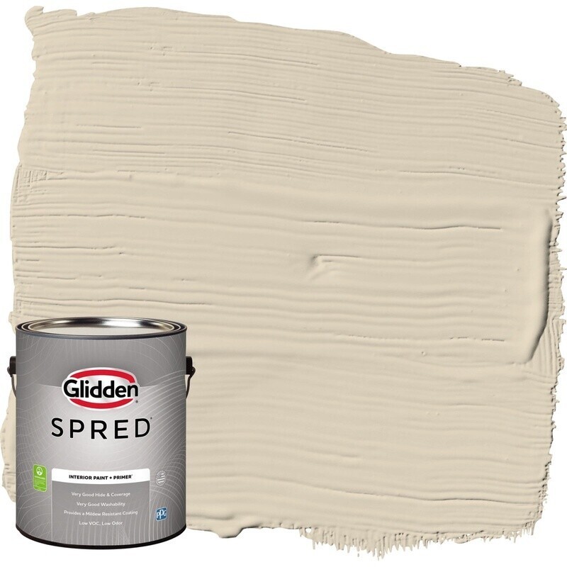 Toasted Almond Interior Paint Primer Low Odor Low VOC Washable Scrubbable 1 Gal