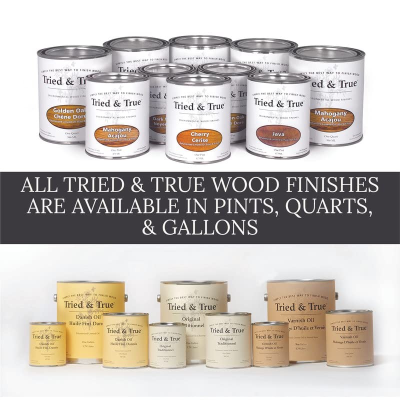 Tried & True Original Wood Finish, 8 oz. Linseed Oil & Beeswax Blend, Ideal …