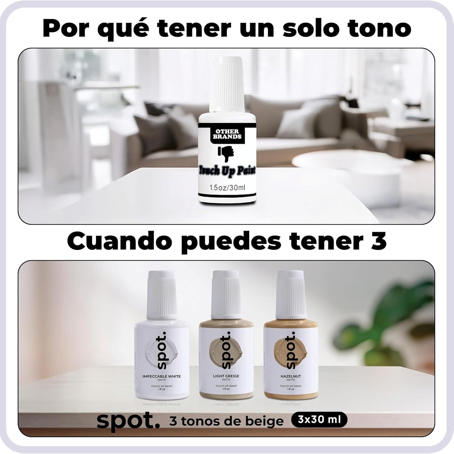 Touch-Up Paint | Matte Finish for Cabinets, Walls, Doors & Furniture | Multi-…