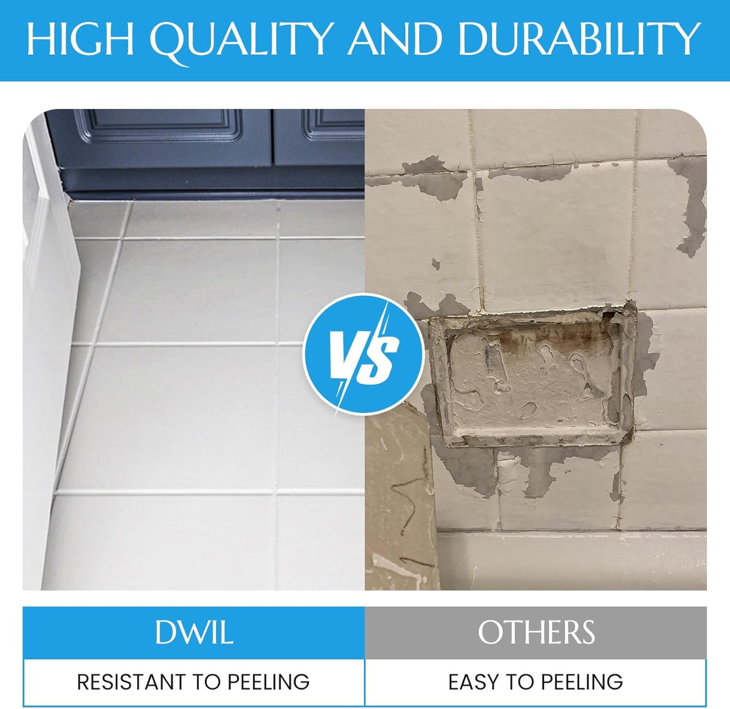 DWIL Tub & Tile Refinishing Kit Quick-Dry Bathroom Sink Bathtub Paint 33oz