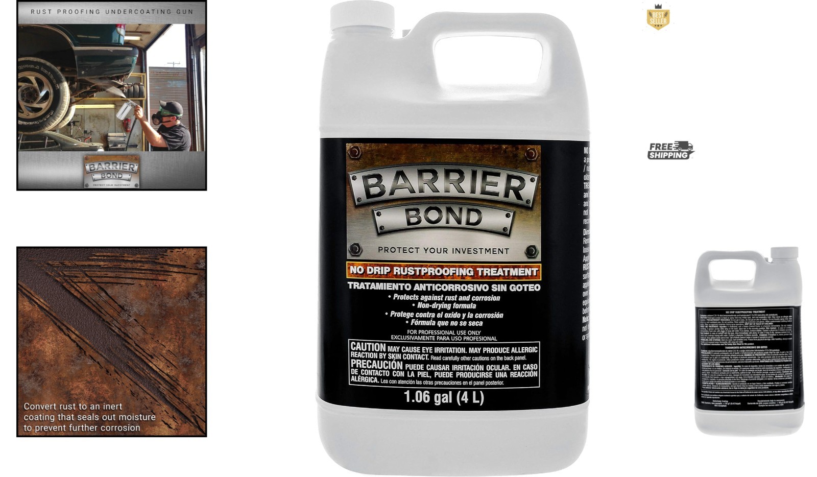 1 Gallon Rust Prevention Coating – Barrier Bond No-Drip Undercoating Gel