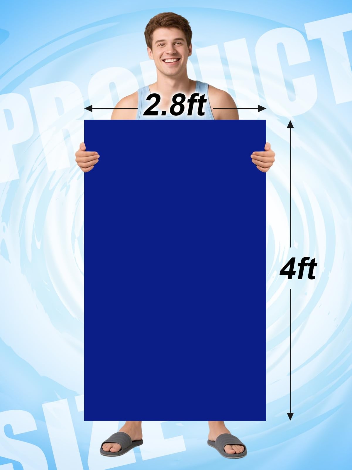 Aulock Exlarge Pool Liner Repair Patch – 4ft x 2.8ft Self-Adhesive Dark blue