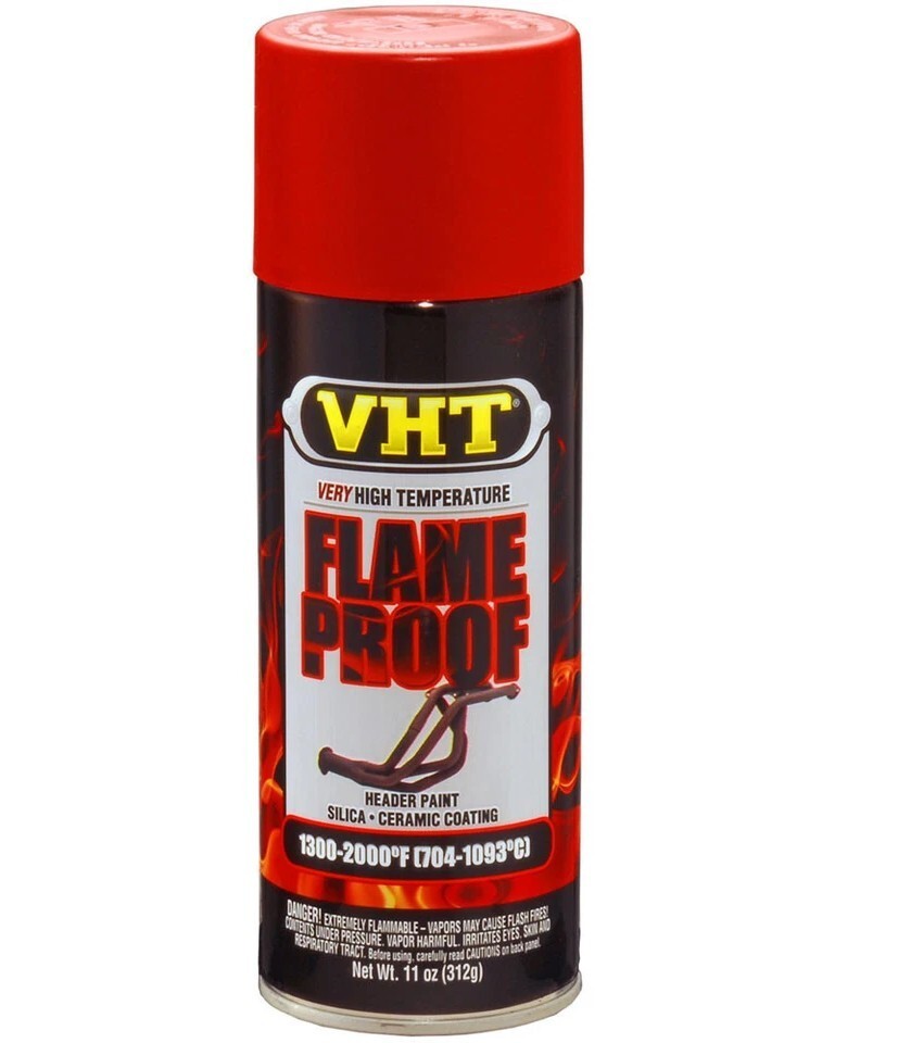 VHT SP109 High Temperature Flame Proof FLAT RED Header Spray Paint – 11oz