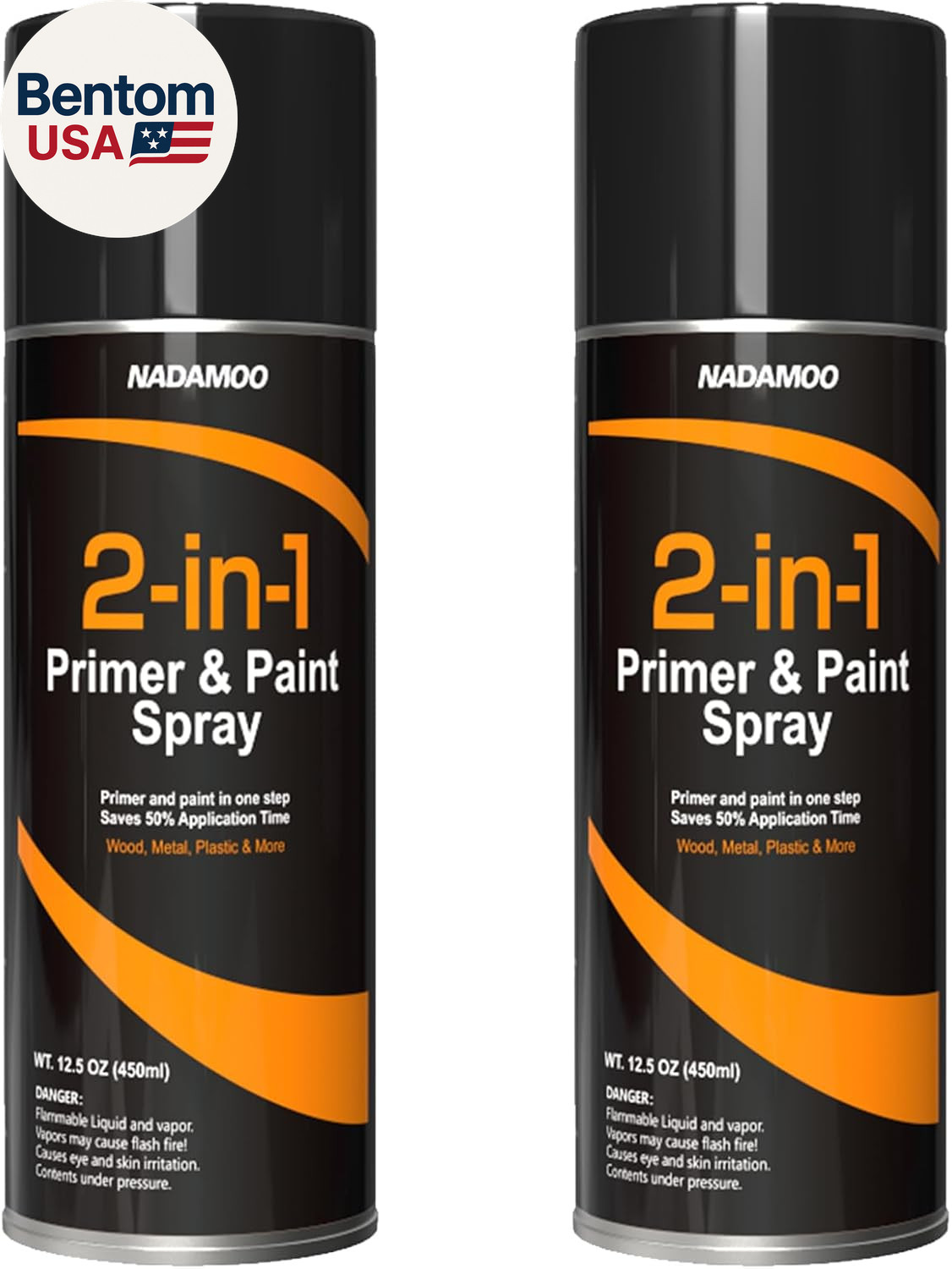 Paint and Primer in One Spray, Matte Black Finish – Quick Drying, Multi-Surface