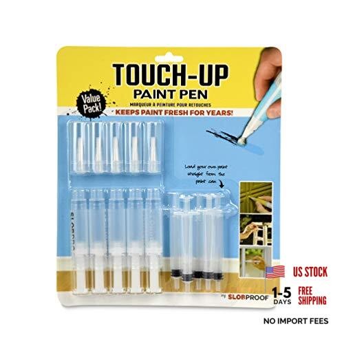 SLB002 Fillable Brush Pens for Interior Touch Ups to Drywall, Cabinets 5 Pack