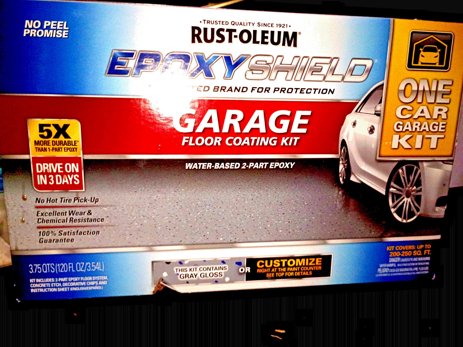 Rust-Oleum Epoxy Shield Garage Floor Coating Kit 3.75 q One Car Garage Kit