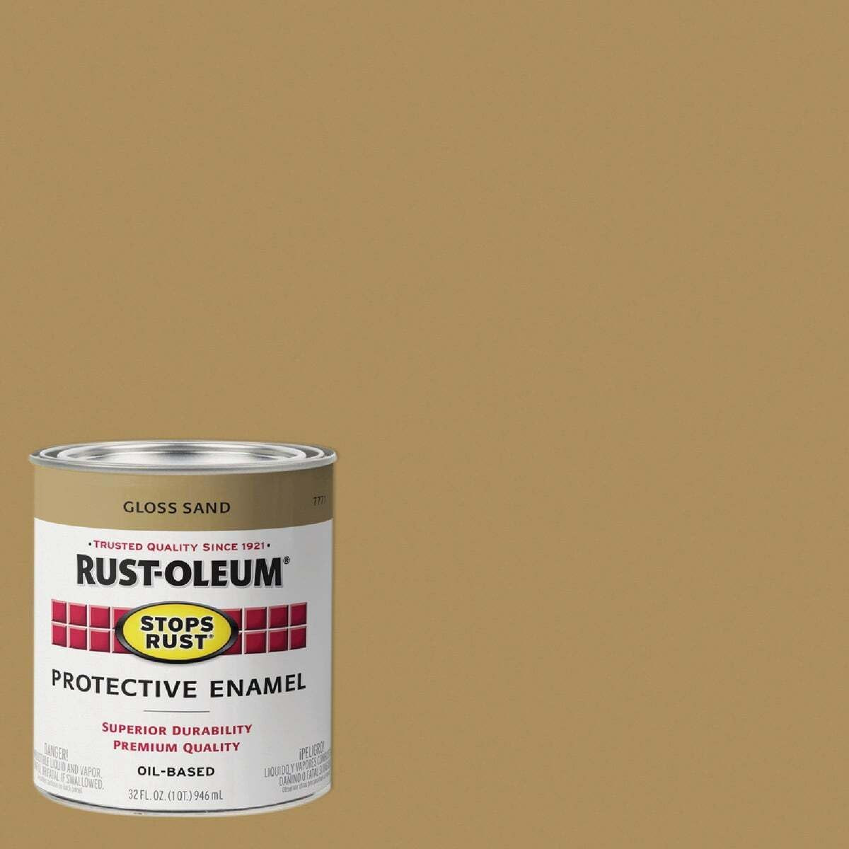 Rustoleum Stops Rust 7771-502 1 Quart Sand Gloss Stops Rust Protective Enamel