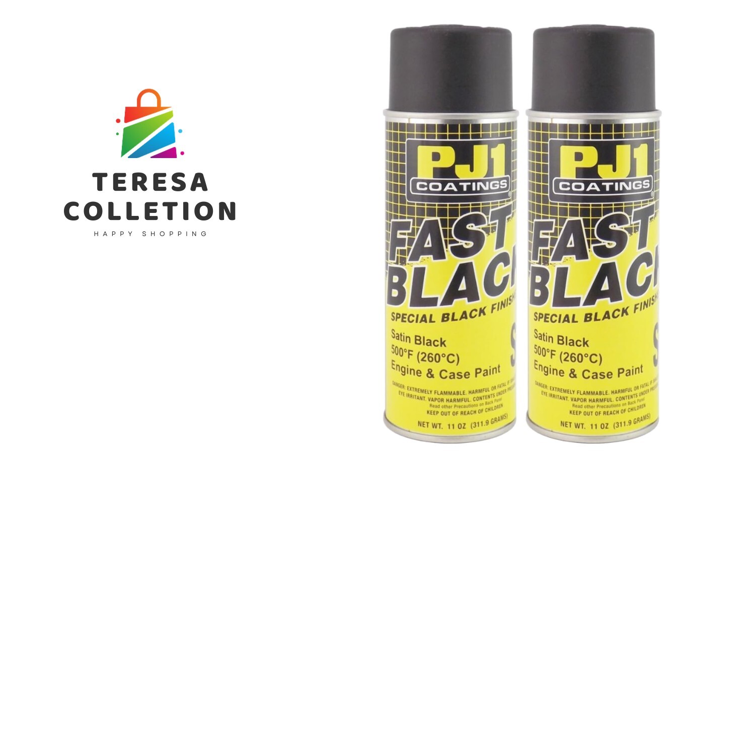 Satin Black Engine Spray Paint, 22 oz, 2 Pack