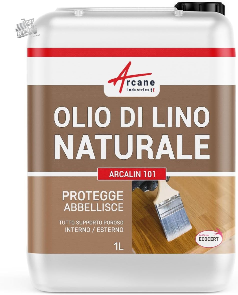 NATURAL LINEN OIL IMPREGNATING TREATMENT WOOD INTERIOR EXTERIOR PARQUET 1L