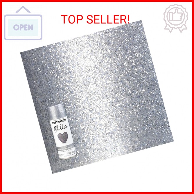 Rust-Oleum 267734 Spray Paint, Each, Silver Glitter
