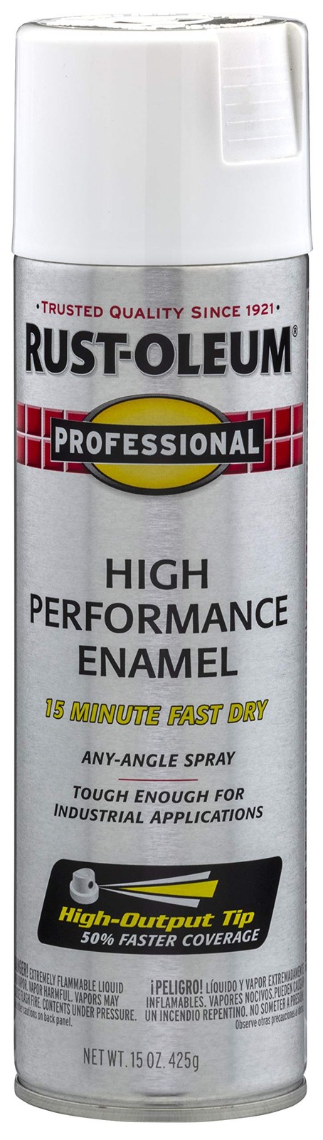 Rust Oleum Professional High Performance Enamel Spray Paint White 15 Ounce