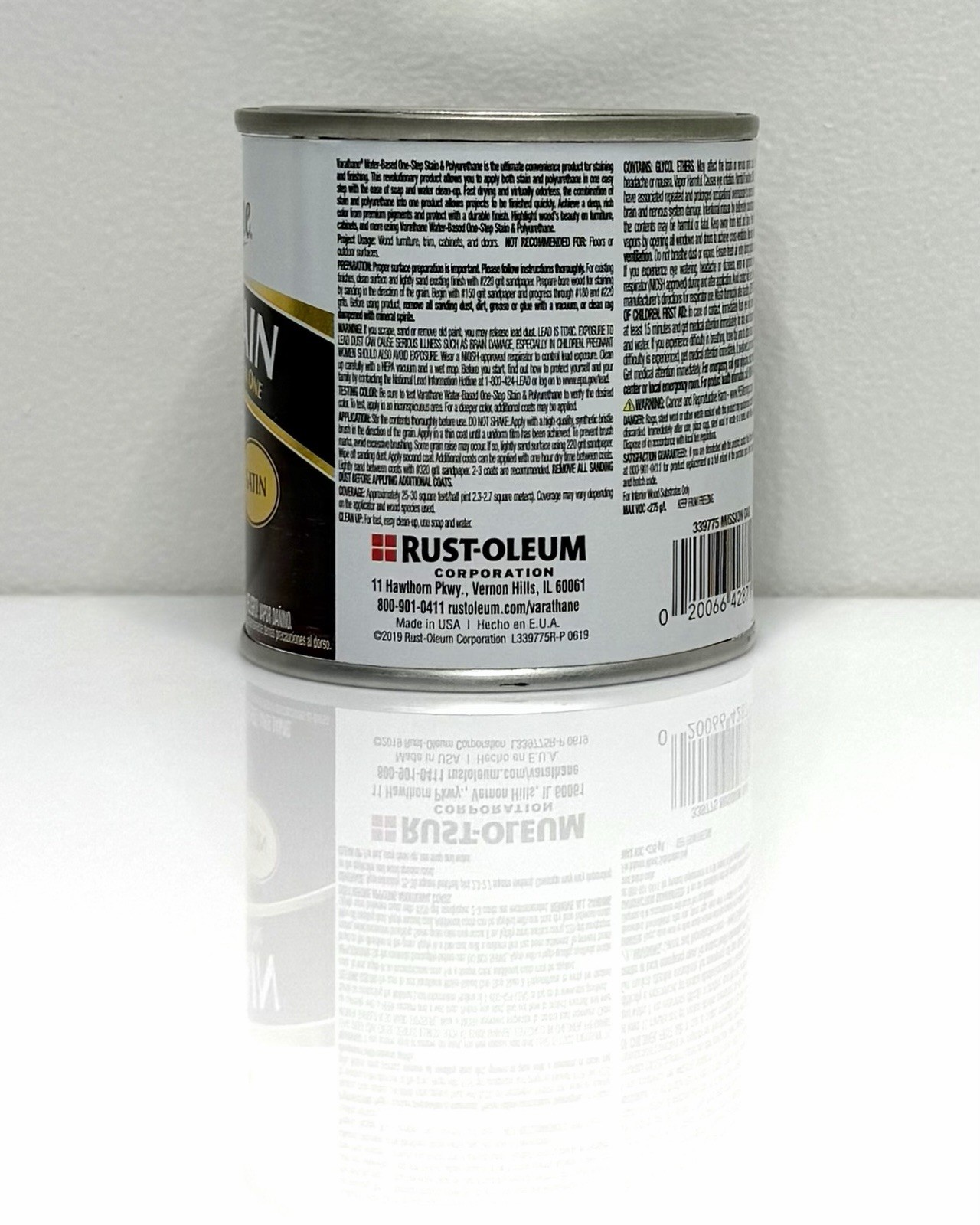 Varathane Poly + Stain Satin Mission Oak 8 fl oz 2in1 Wood Finish Sealed