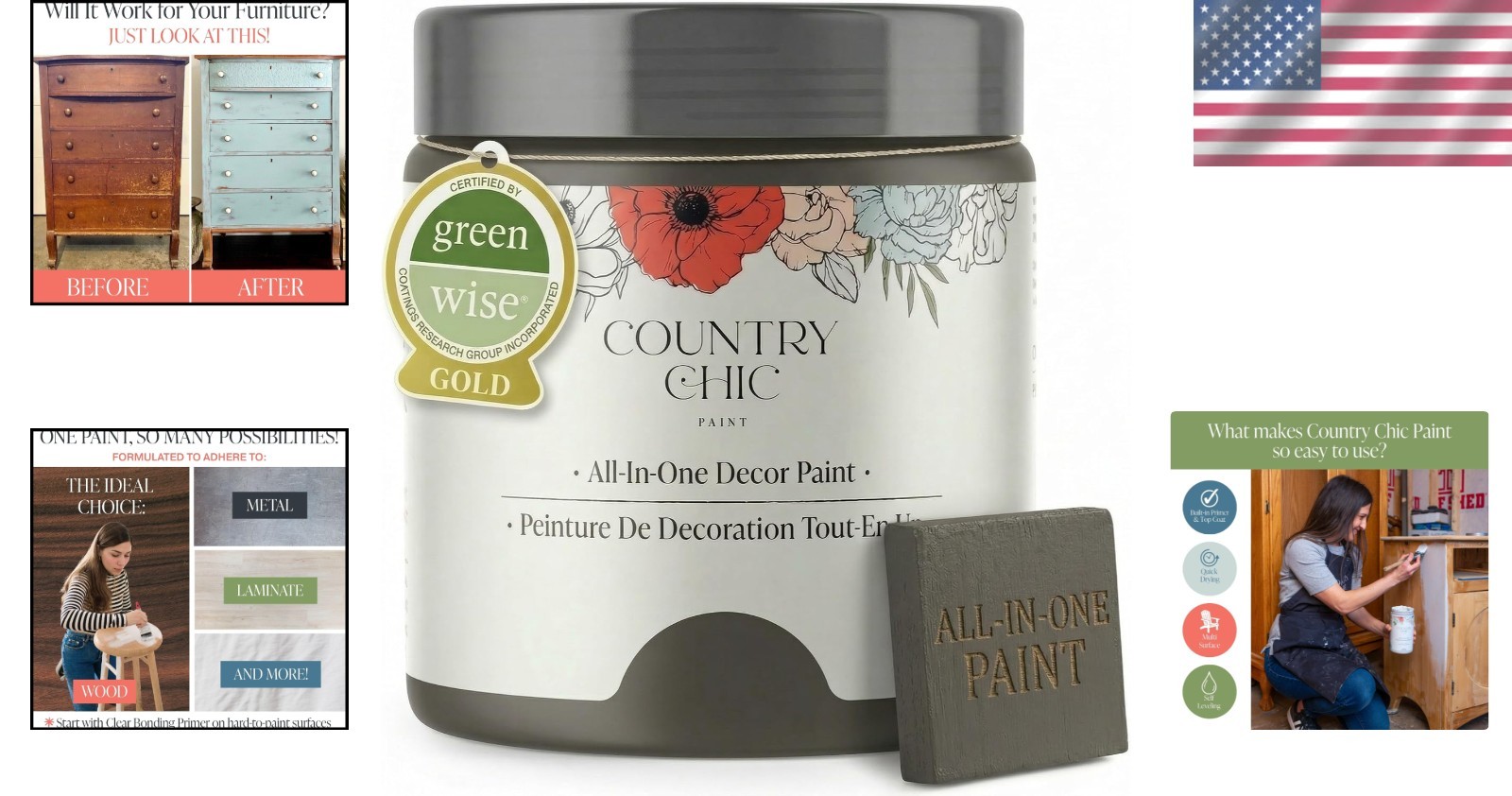 Transform Your Decor with All-in-One Dark Roast Chalk Paint, 4 oz, Low Odor