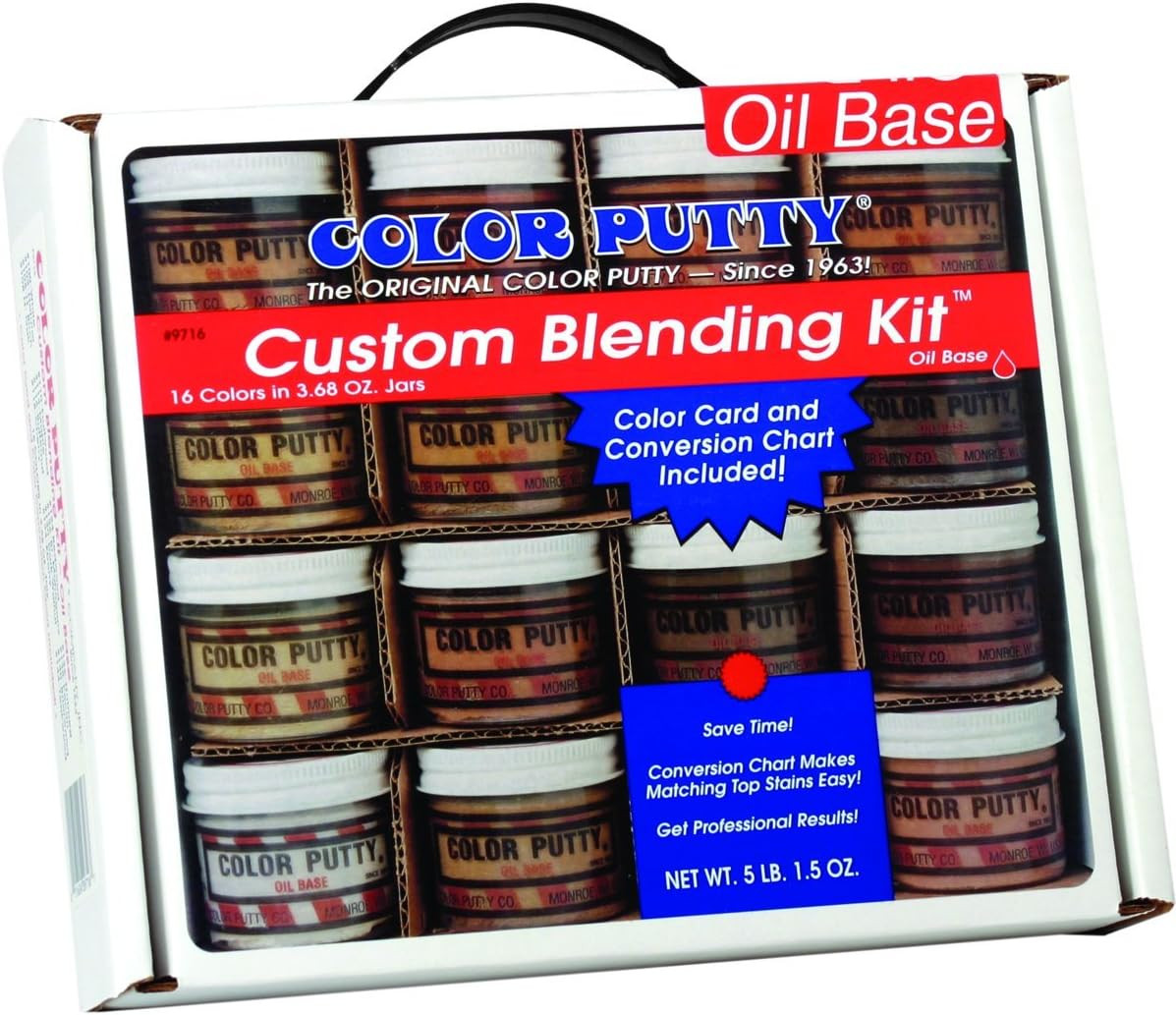 Custom Oil-Based Blending Kit – 16 Jars of High-Performance Putty