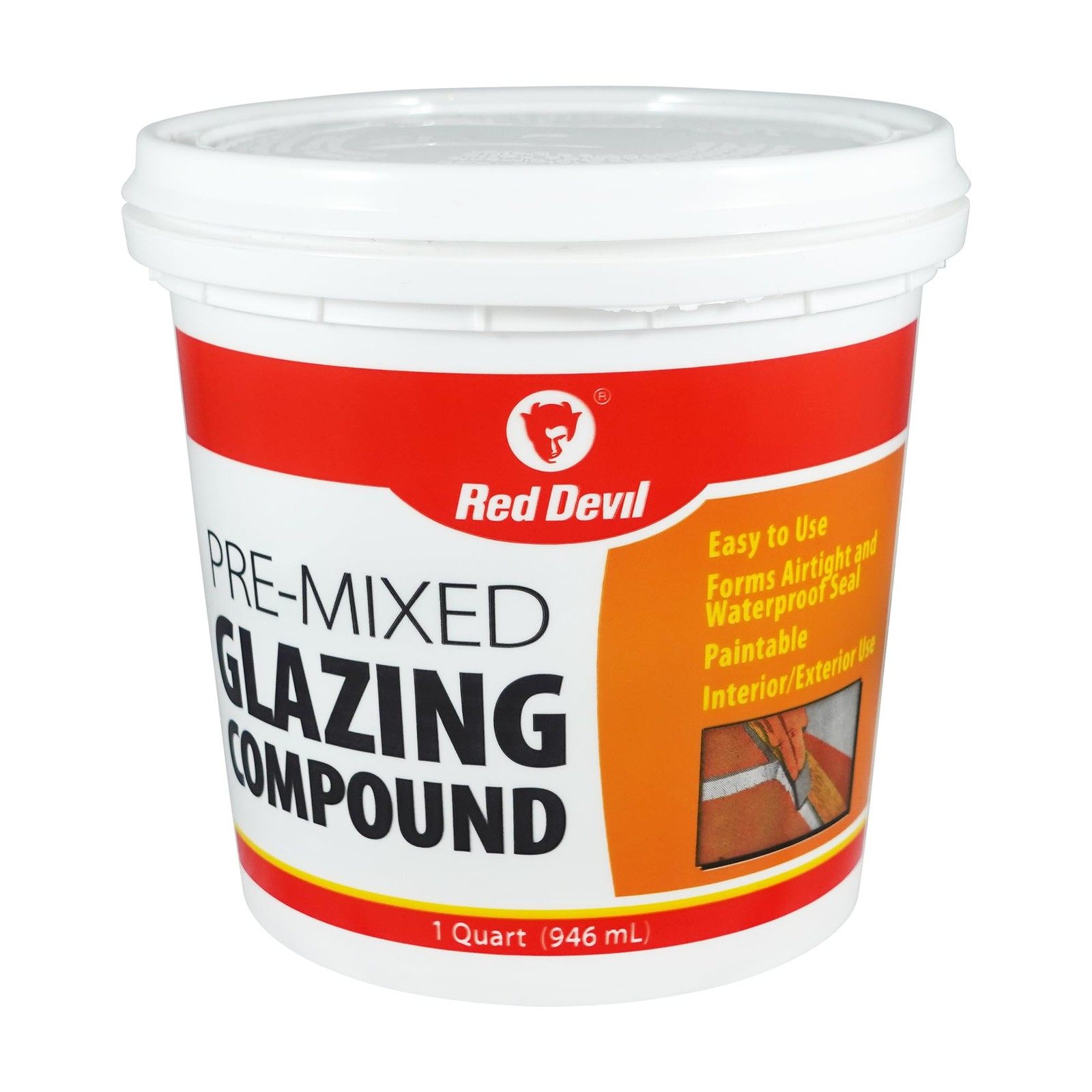 0664 Pre-Mixed Glazing Compound, 1 Quart