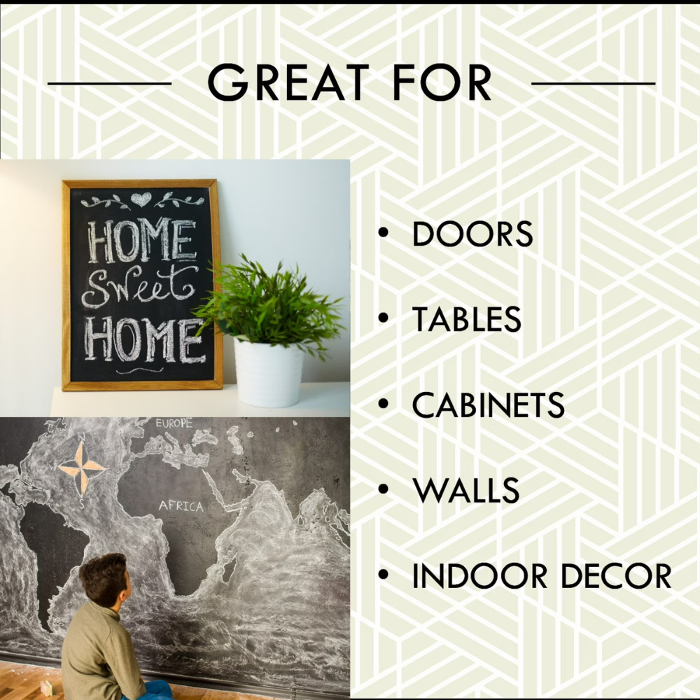 Rust-Oleum Chalkboard Paint, Matte Black Interior DIY Wall Paint 1 Quart, 2 Pack