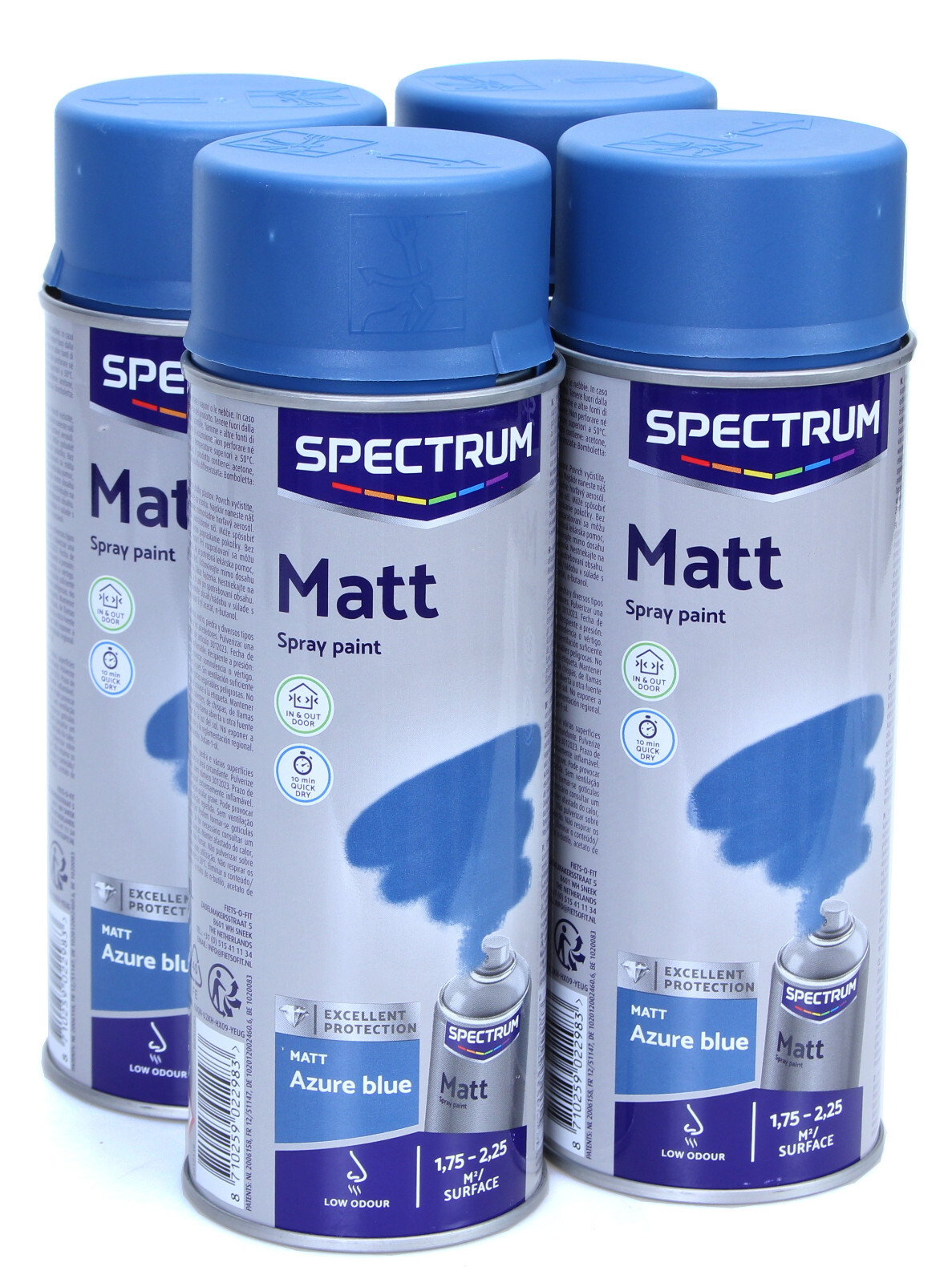 Azure Blue MAT Lot 4 Spray Paint Spray 4x400ml