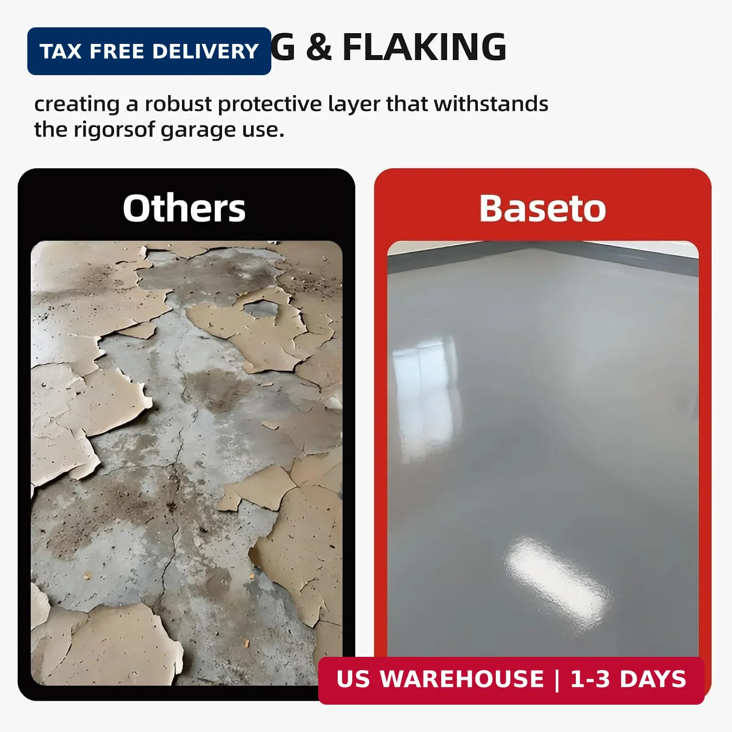 Garage Floor Epoxy Kit, 2K Epoxy Floor Paint with Tools, Epoxy Coating for Concr